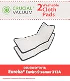 2 Eureka Enviro Floor Steamer Washable & Reusable Pad Fits Eureka Enviro Floor Steamer 310A, 311A, 313A; Compare To Eureka Enviro Hard Floor Steam Cleaner Part # 60978, 60980, 60980A; Designed & Engineered By Crucial Vacuum