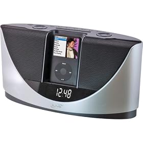 iLive IS608B Executive Speaker AM FM Alarm Clock Radio with iPod Dock (Black) by iLive