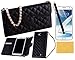 Galaxy Note 2 Case, XIANA 3-fold Section Elegant Handbag Wallet Leather Case with Credit Card Slots Suitable For Samsung Galaxy Note 2 N7100(Black),Including Stylus,Screen Protector and Cleaning Cloth
