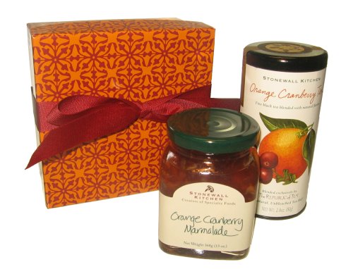 Stonewall Kitchen Gift Box Orange Cranberry Marmalade & Tea Set by Stonewall Kitchen