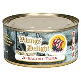 VIKING's DELIGHT Tuna Albacore Solid White, 6.0-Ounce Tins (Pack of 4)