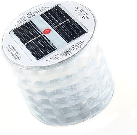 Solar Air Lantern by ApolloSolar - Crystal White with 3D Style - Rechargeable Build-in Lithium Battery - Suitable for Camping, Indoor, Party, Play in Water and More