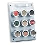Kamenstein 9-Tin Magnetic Spice Rack with Easel Back