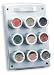 Kamenstein 9-Tin Magnetic Spice Rack with Easel Back
