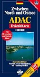 ADAC FreizeitKarte, Bl.1, Zwischen Nord- und Ostsee: Reiseinfo & Register: Freizeitf�hrer, Ortsregister mit Postleitzahlen. GPS-geeignete Karte: Sehensw�rdigkeiten, landschaftlich sch�ne Strecken