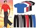 Mens Light Weight Poly Sport Gym Pants with Elastic Waistband