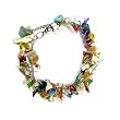 Genuine Polished Shell and Bead Stretch Bracelet