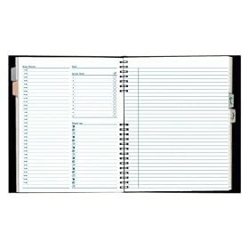 NotePro Undated Daily Planner,Black,192 Pages,11x8-1/2