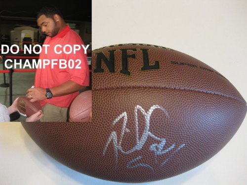 RICHARD SEYMOUR,OAKLAND RAIDERS,NEW ENGLAND PATRIOTS,GEORGIA BULL DOGS,SIGNED,AUTOGRAPHED,NFL FOOTBALL WITH PROOF + COA