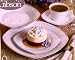 20PC CHANDLER PORCELAIN WHITE DINNER SET, DINNERWARE