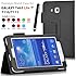 onWay(TM) Premium Premium Folio Leather Case Cover for Samsung Galaxy Tab 3 Lite 7.0 SM-T110 / T111 7.0 Inch Android Tablet + Gift: free stylus touch pen X 1