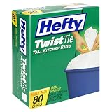 HeftyTwistTieTall,13GallonKitchenBags,80CountBoxes(Packof6)