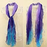 New wavy scarf 100% silk Fashion scarves with amazing color tones Holiday gift