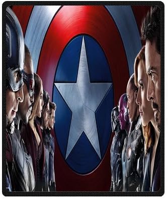 Daniellestore Soft Bed sheet Plush Throw Blanket Bedding Sleep Captain America Civil War 50x60 Inch