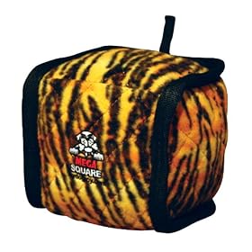Tuffy's Mega Square Ball Tiger Print Dog Toy
