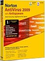 Norton Antivirus 2009 - 1 User 1 Computer (PC)