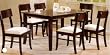 Two Cappuccino Finish Dining Microfabric Side Chairs