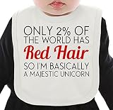 Only 2% Of The World Has Red Hair Funny Slogan ネクタイを有する有機ビブ Medium