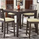 Hillsdale Tiburon Counter Height Gathering Table in Brown Espresso Finish