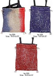 Cotton Handbags Beaded and Embroidered, 3 Pieces Set (gmbg021)