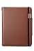 DMS Premium Series Leather Slimline Carrying Case for Apple iPad and HP TOUCHPAD (Brown)