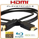 Hootoo HDMI 1,4b Kabel mit 24k vergoldetem Stecker für HD-Ready + Full HD TV/Playstation 3 PS3/XBox 360/DVB Receiver/Beamer/HD-DVD + Blu-Ray Player/uvm…