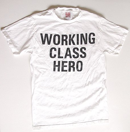 Working Class Hero ワーキングクラスヒーローTシャツ ジョンレノン John Lennon lyrics ホワイト