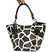Brown Giraffe Designer Inspired Animal Print Handbag Purse Bag Tote