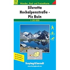 Freytag Berndt Wanderkarten, WK 373, Silvretta Hochalpenstrasse - Piz Buin 1:50.000 (Walking Maps)