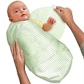 SwaddleMe Adjustable Flannel Wrap - Green Gingham (Small)
