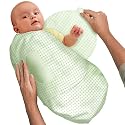 Kiddopotamus SwaddleMe 100% Cotton Flannel, Small, Sage Gingham