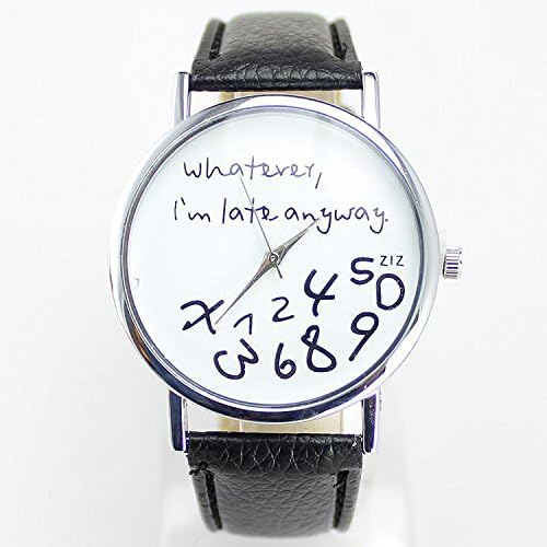 GLucky Time Hot Whatever I'm late anyway Irregular Figure High Quality Women Quartz Watch Analog Casual Wristwatch Relogio