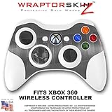 Brushed Metal Silver Skin by WraptorSkinz TM fits XBOX 360 Wireless Controller (CONTROLLER NOT INCLU