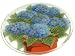 Peggy Karr 11-Inch Glass Hydrangea Plate