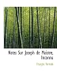 Notes Sur Joseph de Maistre, Inconnu