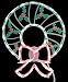 18" Lighted Christmas Wreath Window Silhouette Decoration