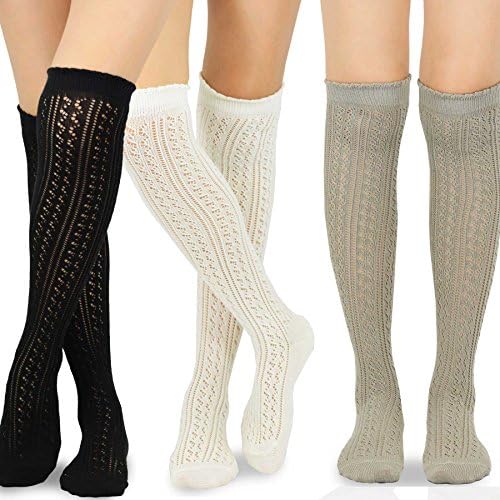 TeeHee SocksFashionable Cotton Slouchy Boot Socks for Women and Girls: Long Thigh Highs, Over-the-Knee Highs, and Knee Highs