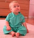 Princess Linens Personalized Baby and Toddlers First Scrubs/Pajama Lab Green