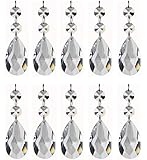 Pendants-Yueton Teardrop Chandelier Crystal Pendants Glass Pendants Beads Pack of 12