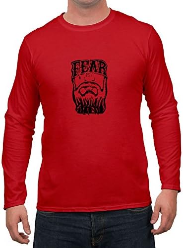 Heixuais Men Fear My Beard Designed Creative Funny Red T-shirt In Xxx-large