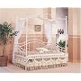 White Sweetheart Twin Canopy Day Bed With Rails