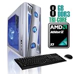 CybertronPC X-CRUISER2 2211ASU, AMD Athlon II Tri-Core Gaming PC, W7 Ultimate, Silver