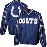 NFL Indianapolis Colts V-Neck Pullover Jacket - Royal Blue (Large)
