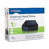 Verbatim 2 TB FireWire 400/USB 1.1 or 2.0 Desktop External Hard Drive 96867 (Black)