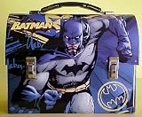 Collectable Batman Tin Dome Lunch Box - Large Workmans Carry All Tin - Lunchbox