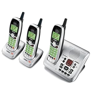 Uniden DXAI8580-3 5.8 GHz Digital Cordless Phone/Digital Answering System with Two Extra Handsets/Cradles