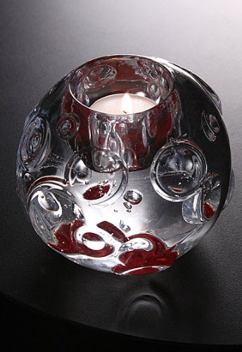 Kosta Boda Space Red Votive 4in