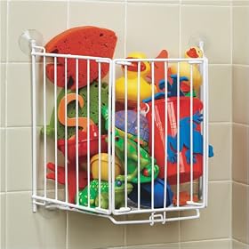 <b>Bath Toy Bin with Trap Door - (White)</b>