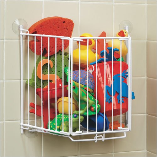 TRAP DOOR bath tub TOY BIN kids shower storage caddy