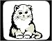 persian46 - Decorated Mouse Pad with kitten cat white persian